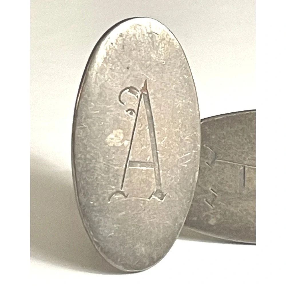 Vintage Sterling Silver Cufflinks F&S Fenwick & Sailors Monogram A 925 Patented